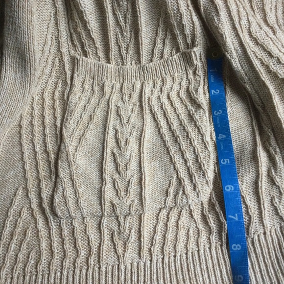 Long cotton cardigan with square pockets 1X - Picture 5 of 6